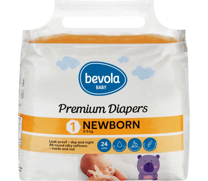 Bevola Baby Pieluchy Newborn 2-5 kg 24 szt.