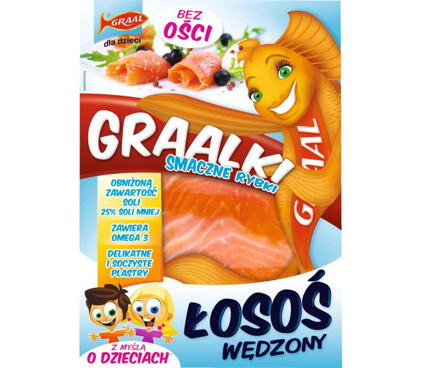 Graal Łosoś wędzony plastry Graalki 50 g