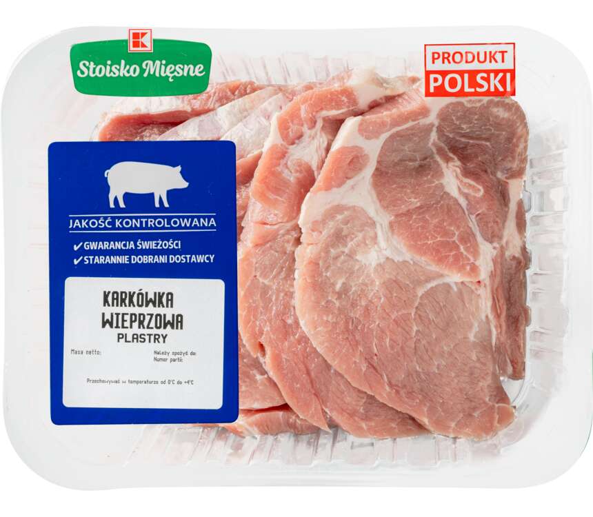 K-STOISKO MIĘSNE Karkówka wieprz. bez kości, plastry 560 g