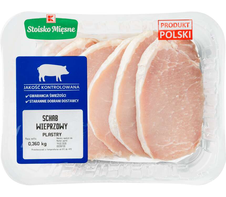 K-STOISKO MIĘSNE Schab wieprz. bez kości, plastry 360 g