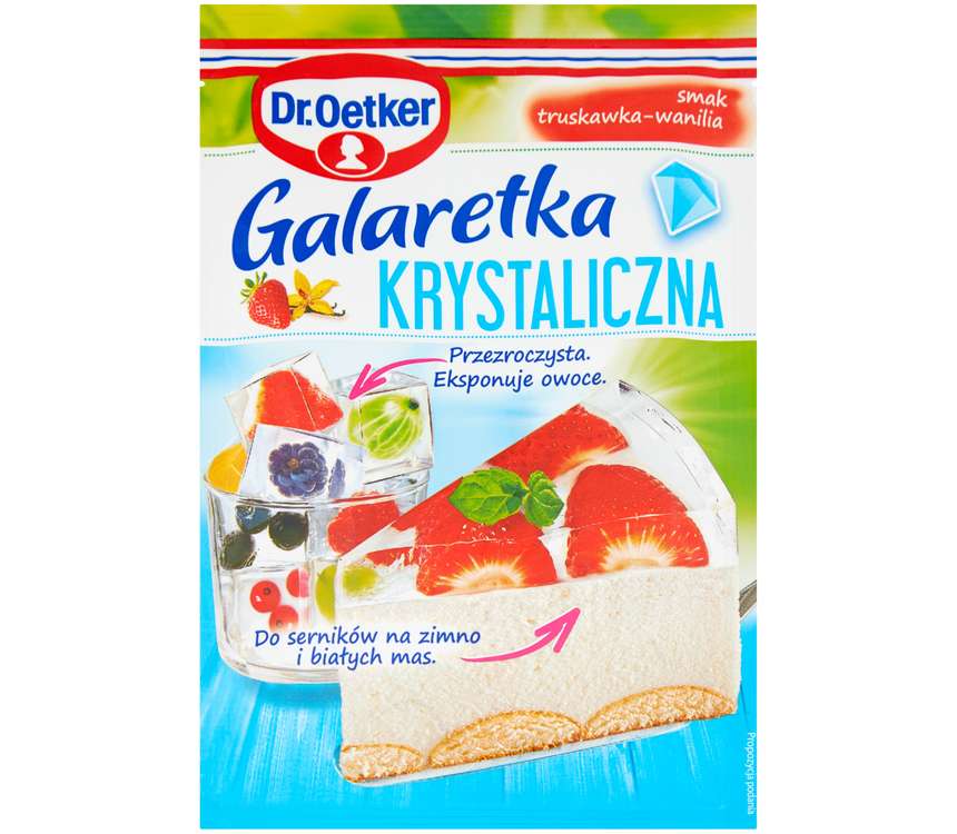 Dr. Oetker Galaretka Krystaliczna truskawka-wanilia 77 g kaufland.pl