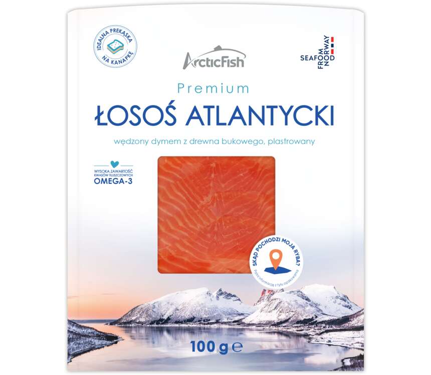 ArcticFish Łosoś atlantycki wędzony, plastry 100 g