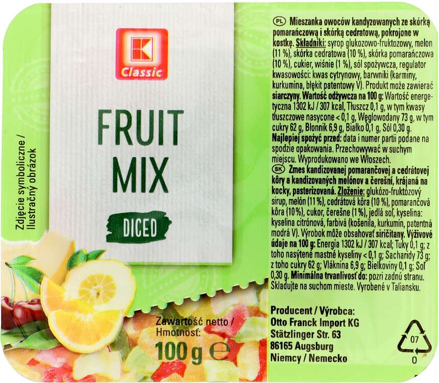 K-Classic Owoce kandyzowane mix 100 g