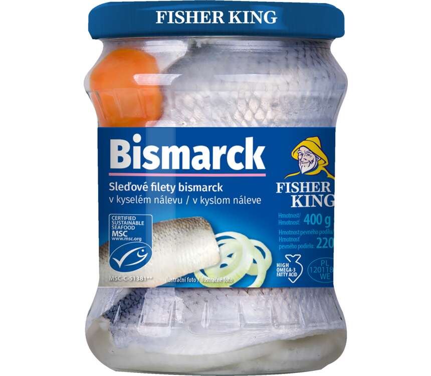 Fisher King Płaty śledziowe Bismarck 220/400g
