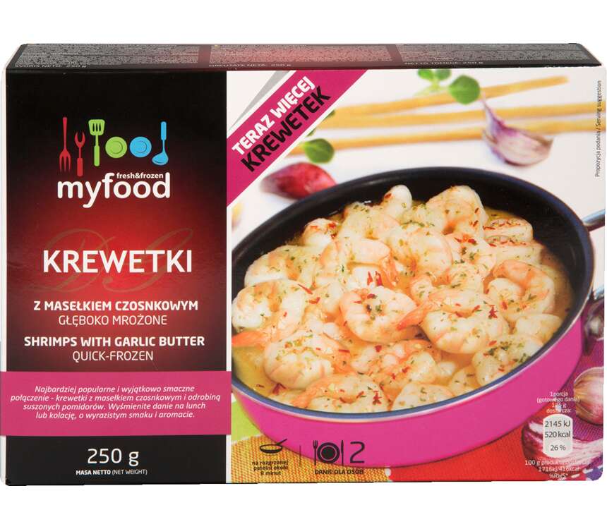 MyFood Krewetki z sosem maślano-czosnkowym 250 g