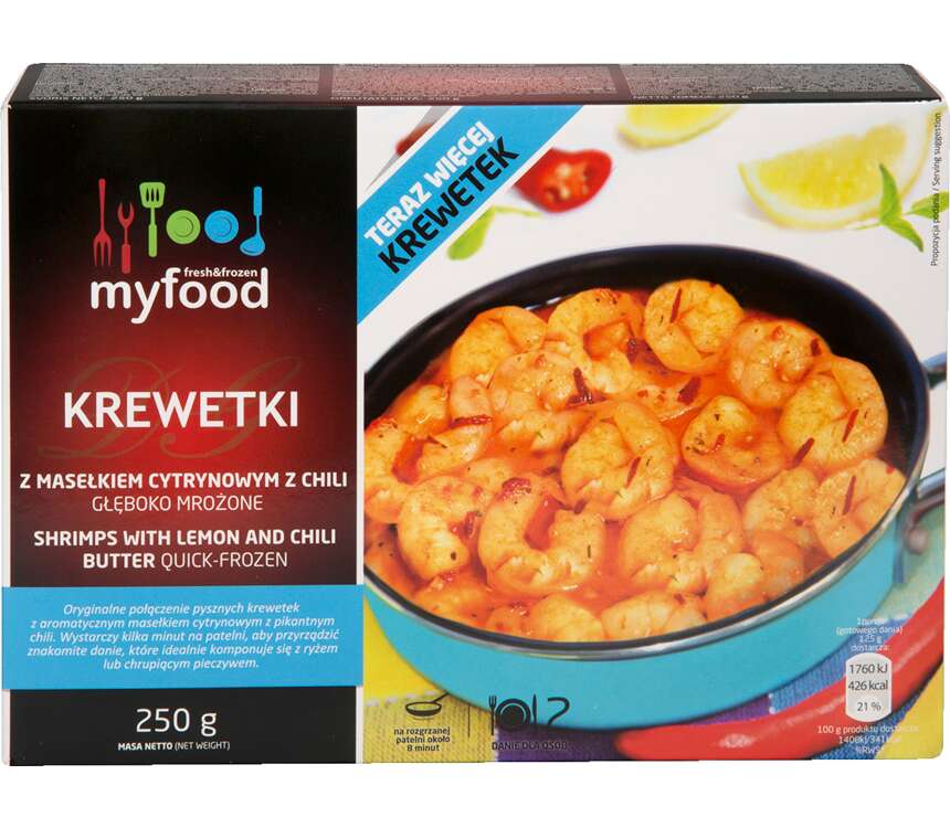 MyFood Krewetki z sosem maślano-cytrynowym 250 g