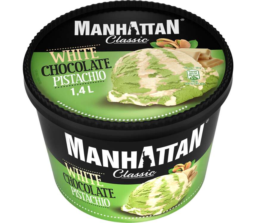 Manhattan Lody Biała Czekolada Pistacja 1400 ml kaufland.pl