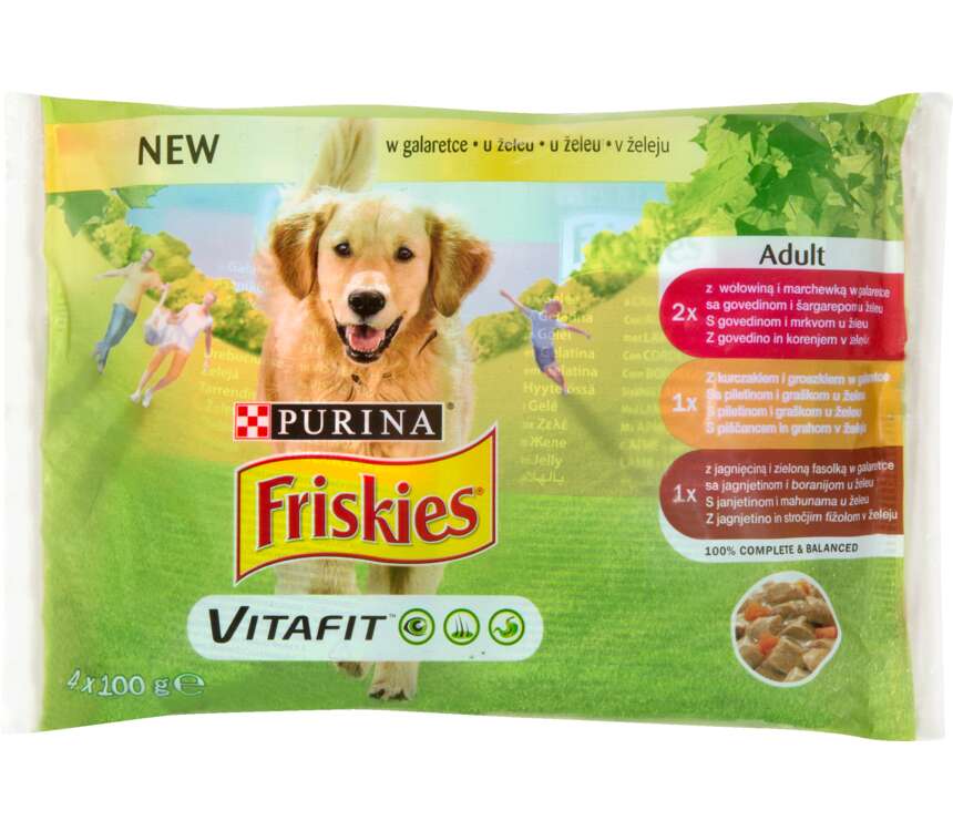 Friskies Karma dla psa kurczak-jagnięcina 4x100 g