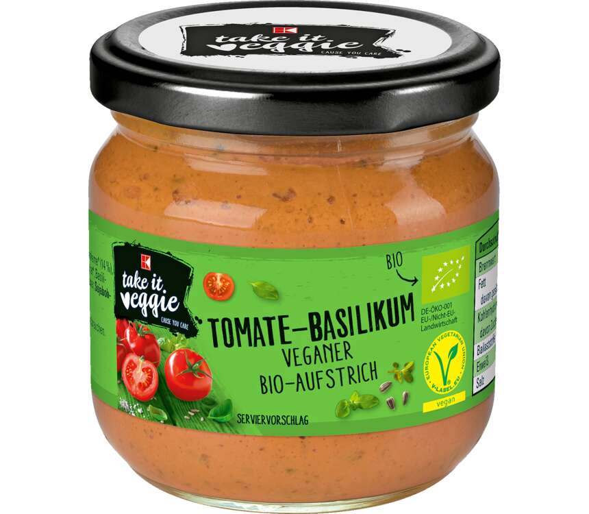 K-Take it veggie Pasta do smarowania pomidor, bazylia 180 g