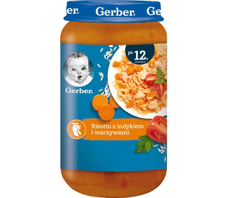 Gerber 12M Danie dla dzieci indyk-warzywa 250 g