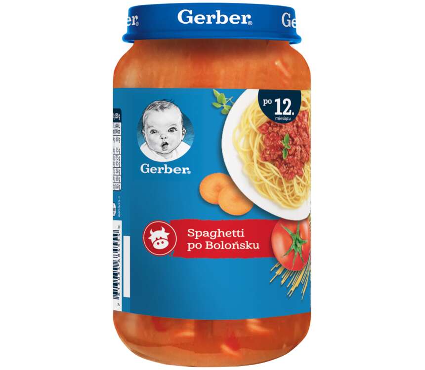 Gerber 12M Danie dla dzieci spaghetti bolońskie 250 g