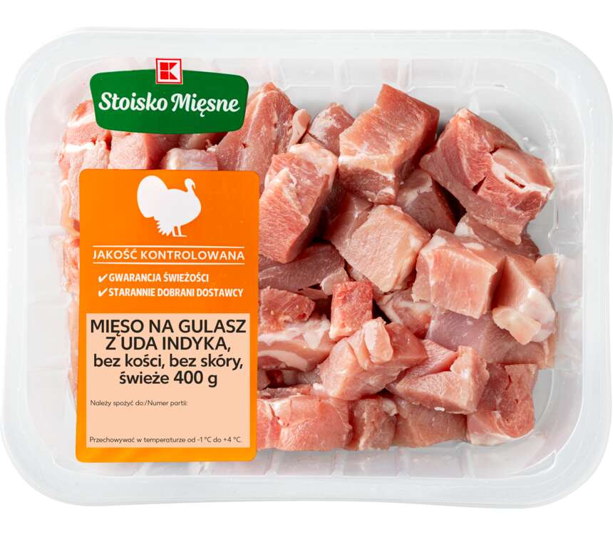 K-STOISKO MIĘSNE Mięso z uda indyka na gulasz 400 g