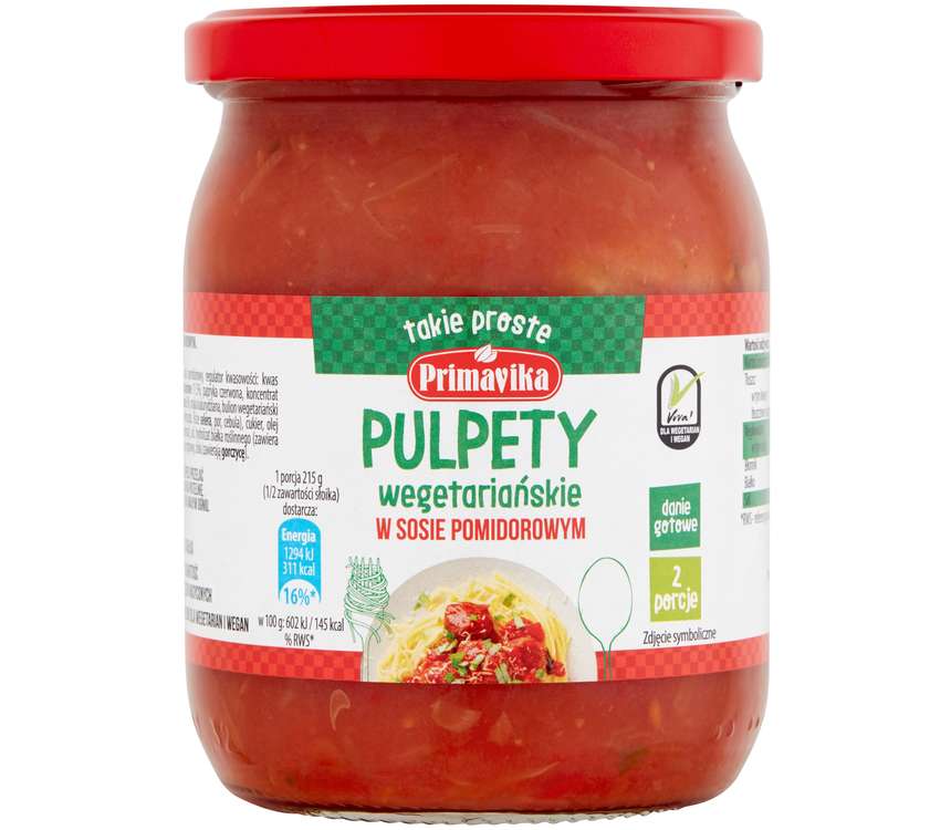 Primavika pulpety wegetariańskie w sosie pomidorowym 430 g