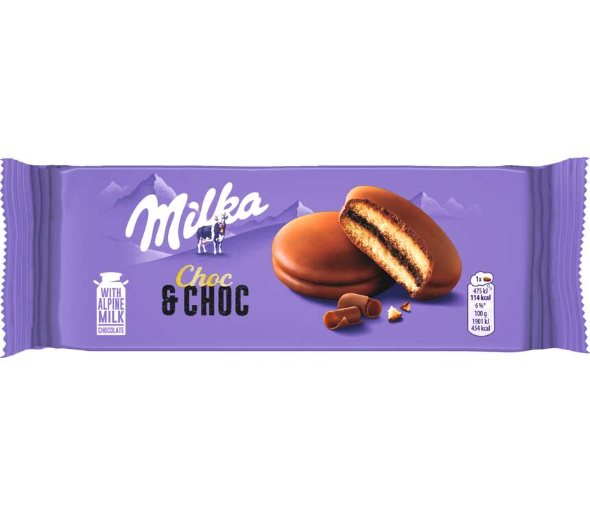 Milka Choc&choc Ciastka biszkoptowe z nadzieniem kakaowy 150 g kaufland.pl