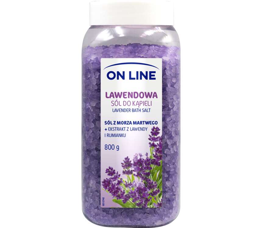 On Line Sól do kąpieli lawendowa 800 g