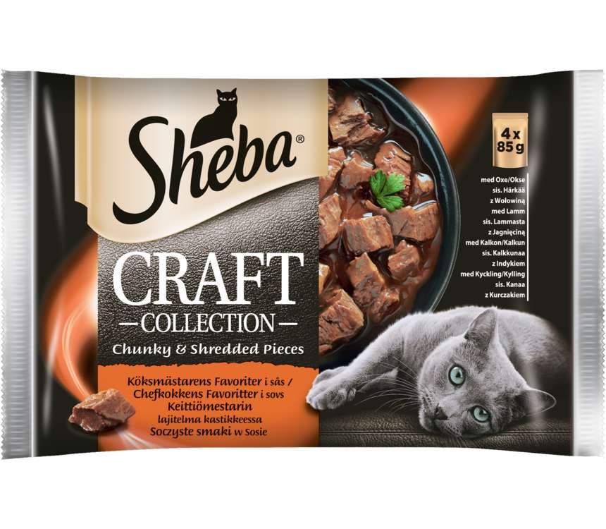 Sheba Craft Karma dla kota mokra smaki soczyste 4x85 g