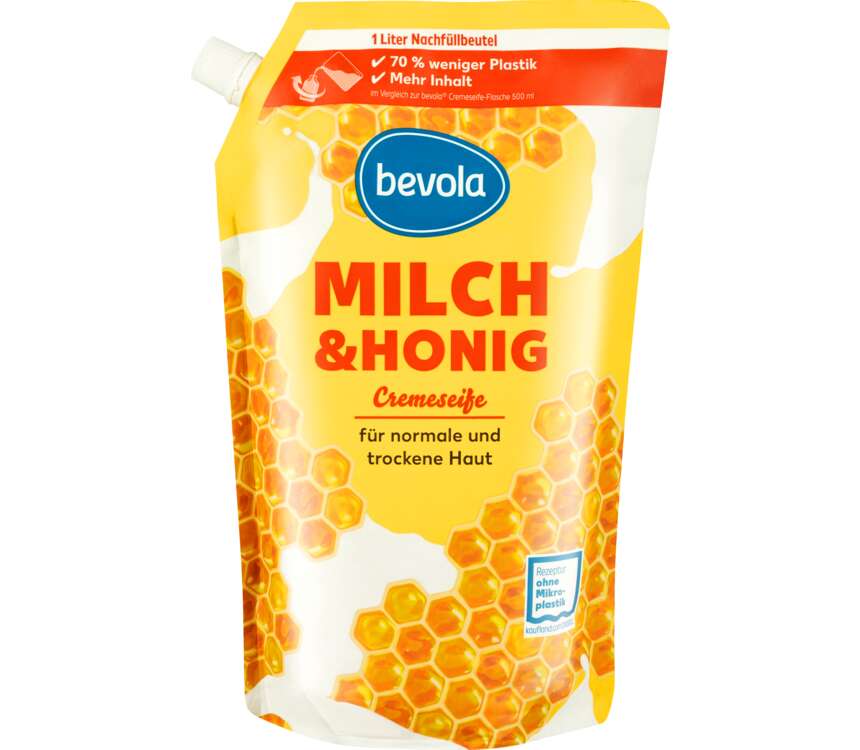 Bevola Mydło w płynie zapas Milk & Honey 1 L