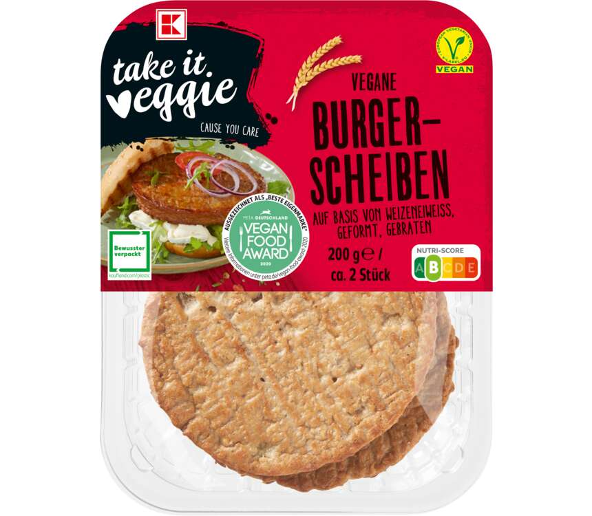 K-Take it veggie Burger vegański plastry 200 g