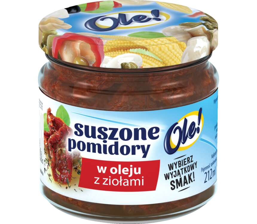 Ole! Suszone pomidory w oleju z ziołami 100/180g
