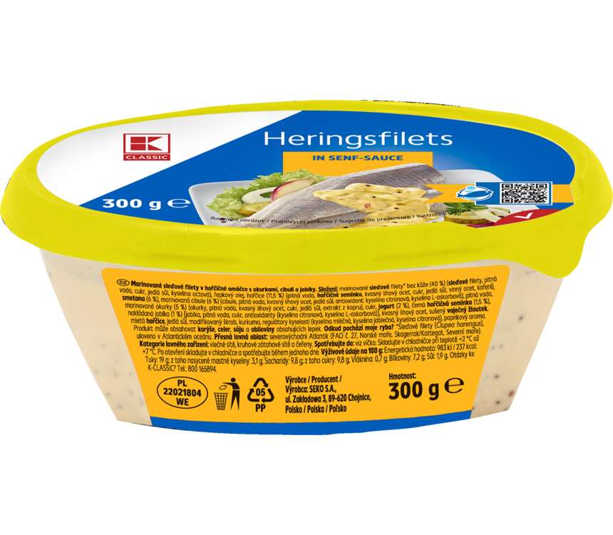 K-Classic Filety śledziowe w sosie musztardowym 300 g