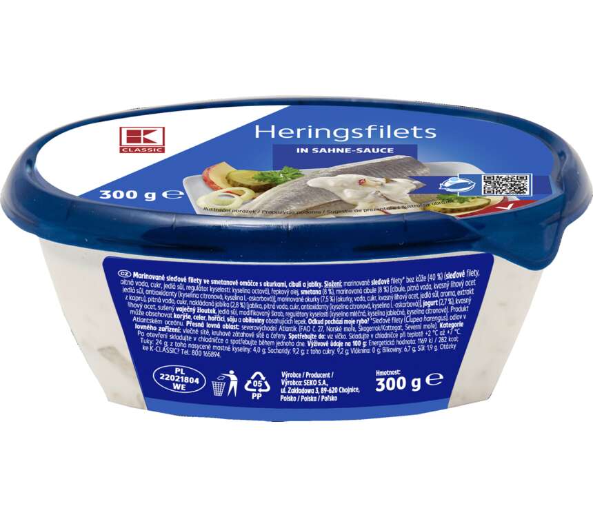 K-Classic Filety śledziowe w sosie śmietanowym 300 g