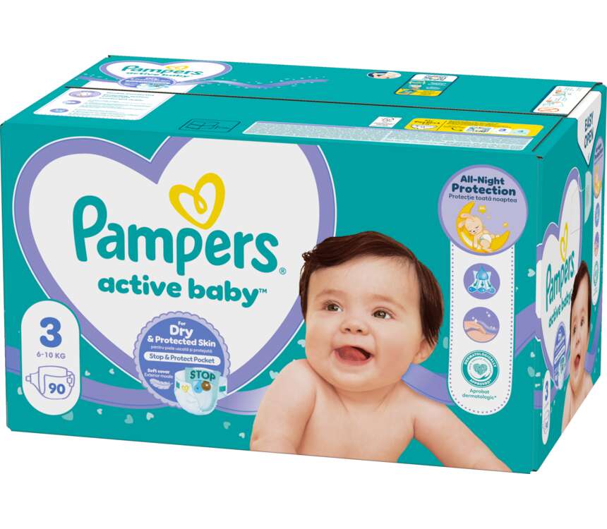 Pampers Active Baby Pieluchy rozmiar 3 Giant Pack 6-10 kg 90 szt.