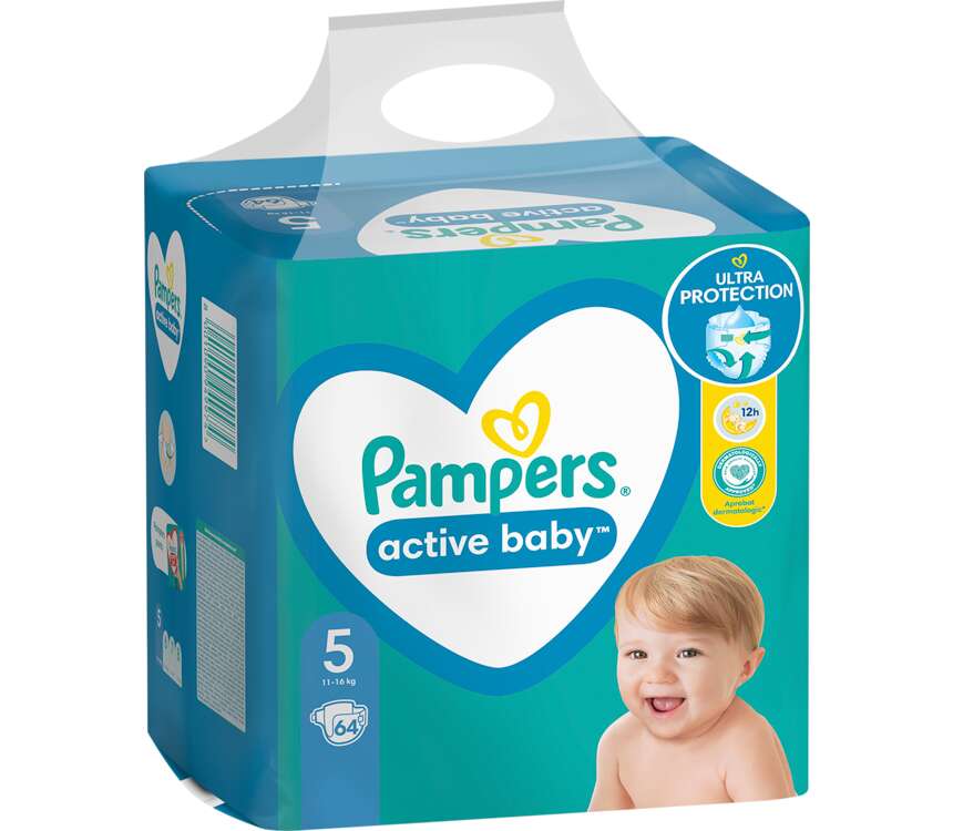 Pampers Active Baby Pieluchy rozmiar 5 Giant Pack 11-16 kg 64 szt