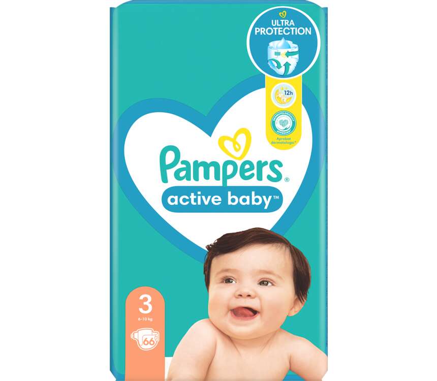 Pampers Active Baby Pieluchy rozmiar 3 Maxi Pack 6-10 kg 66 szt.