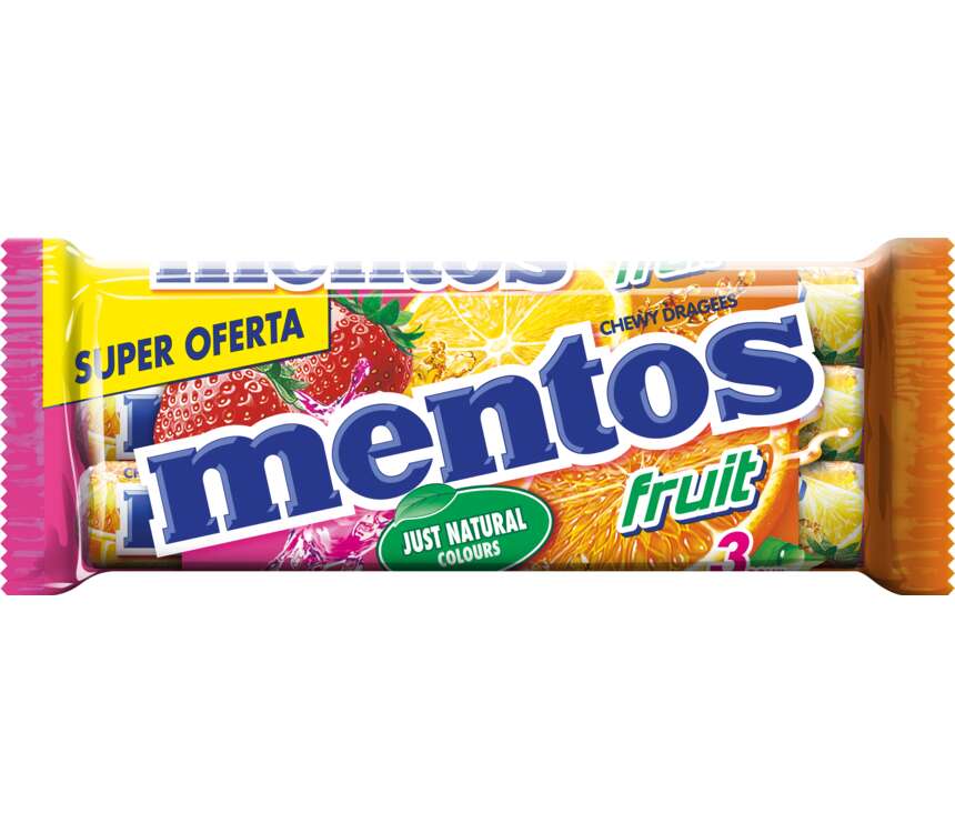 Mentos Dropsy owocowe 3x38 g