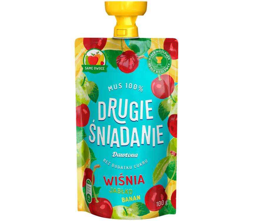 Dawtona Drugie śniadanie Mus wiśnia-jabłko-banan 100 g kaufland.pl
