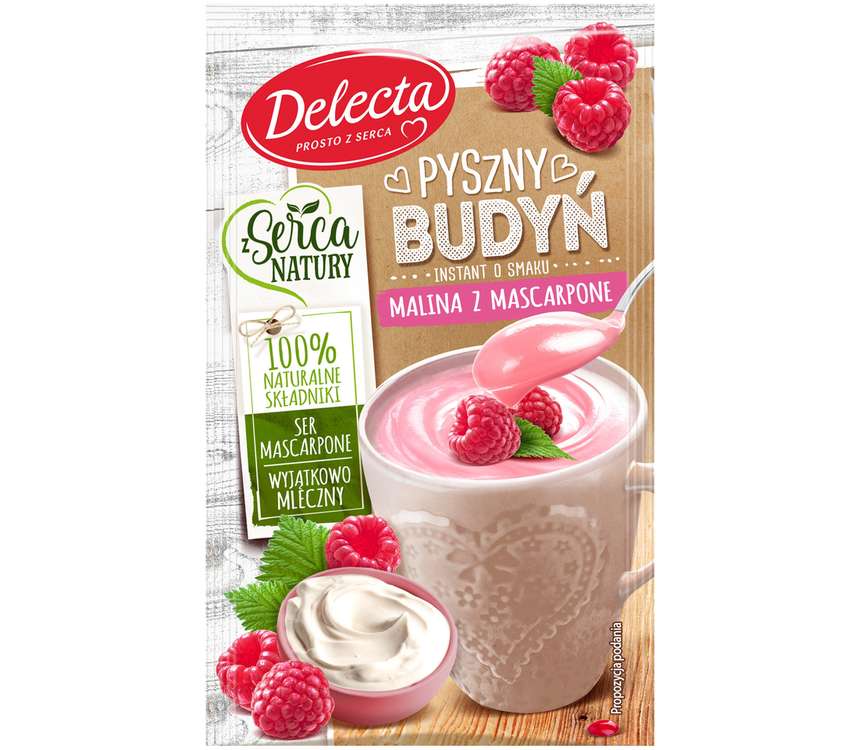 Delecta Pyszny budyń malina-mascarpone 40 g