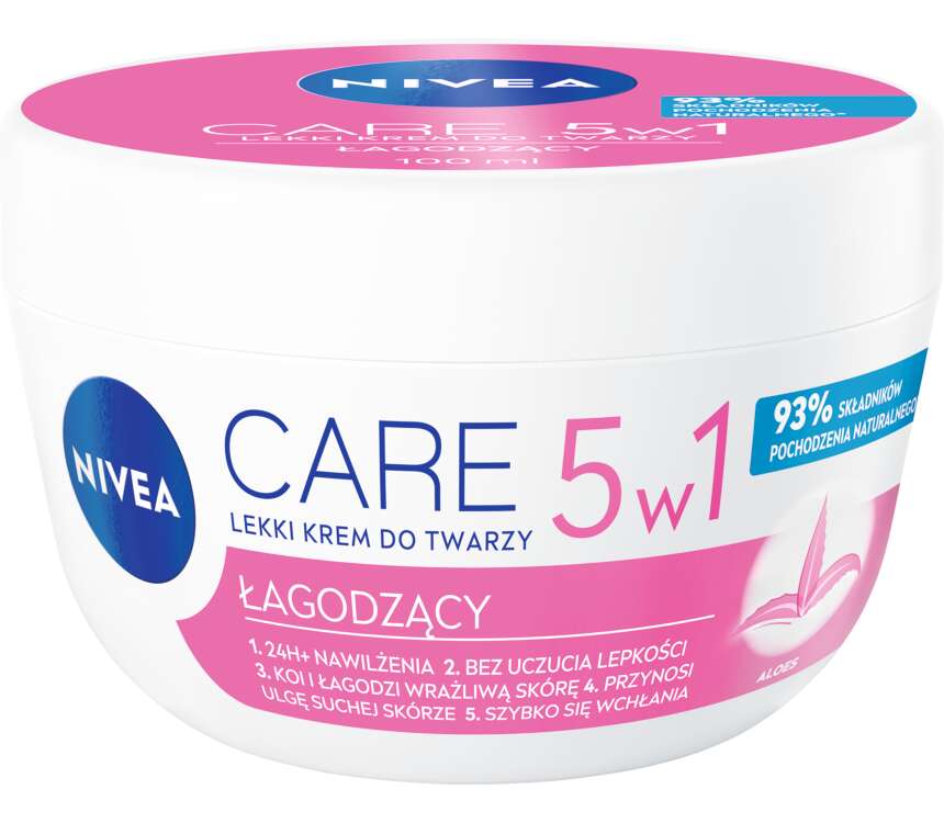 Nivea Care Lekki krem łagodzący do twarzy 100 ml