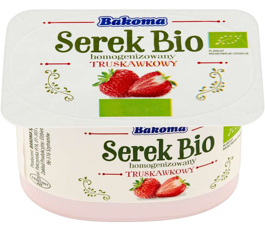Bakoma Bio Serek homogenizowany truskawka 140 g