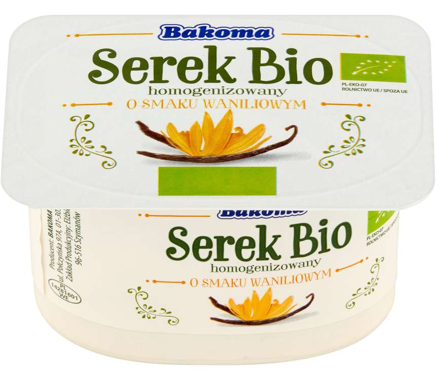 Bakoma Bio Serek homogenizowany wanilia 140 g