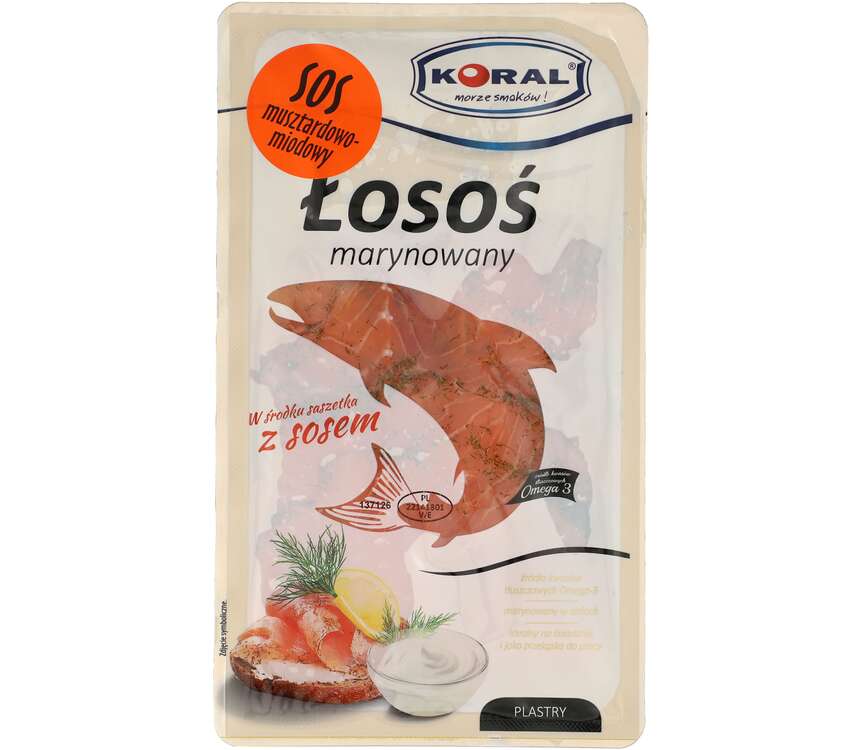 Koral Łosoś marynowany plastry z sosem 120 g