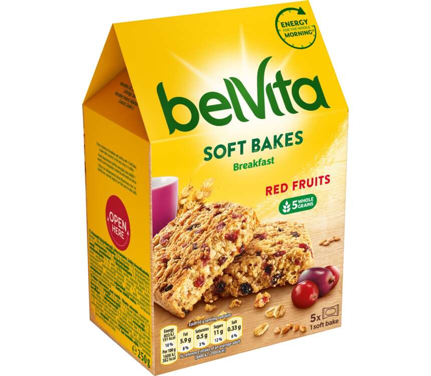 BelVita Soft Ciastko zbożowe Red Berries 250 g kaufland.pl