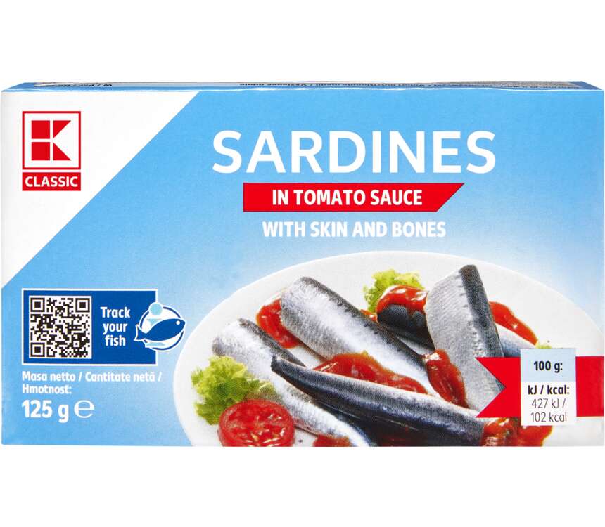K-Classic Sardynki w sosie pomidorowym 125 g