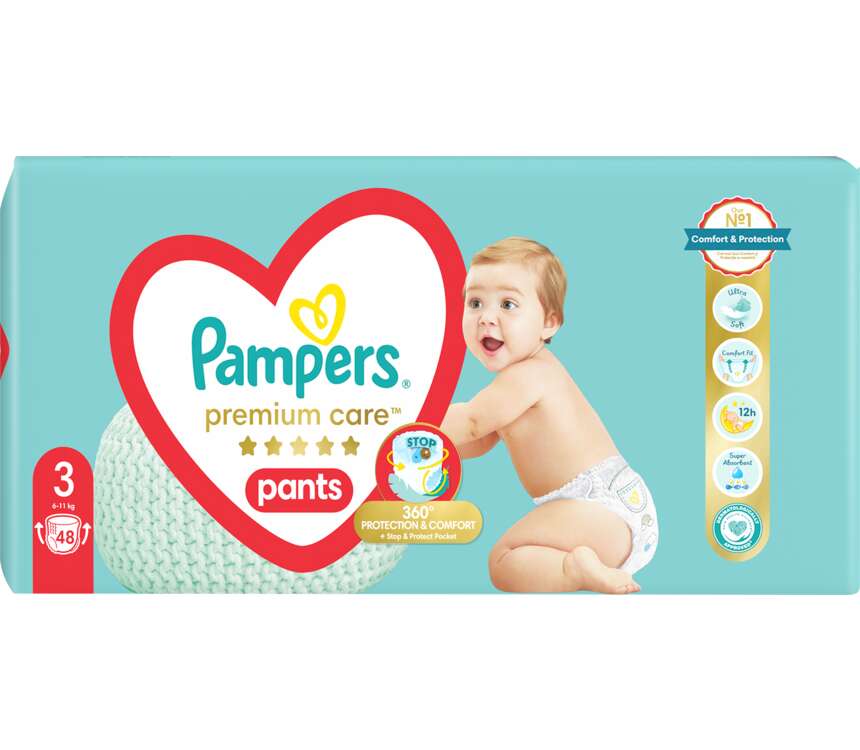 Pampers Premium Care Pieluchomajtki r. 3 6-11kg 48 szt.