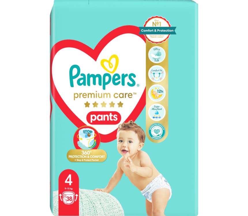 Pampers Premium Care Pieluchomajtki r. 4 9-15 kg 38 szt.
