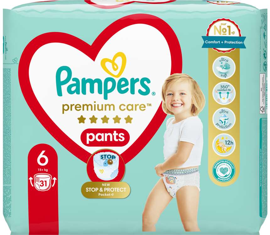 Pampers Premium Care Pieluchomajtki r. 6  15+kg 31 szt.