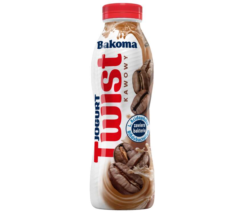 Bakoma Twist Jogurt pitny kawowy 380 g