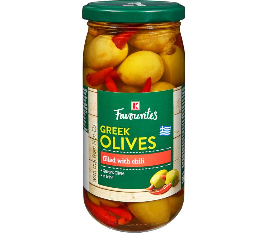 K-Favourites Zielone oliwki z chili 350/200g