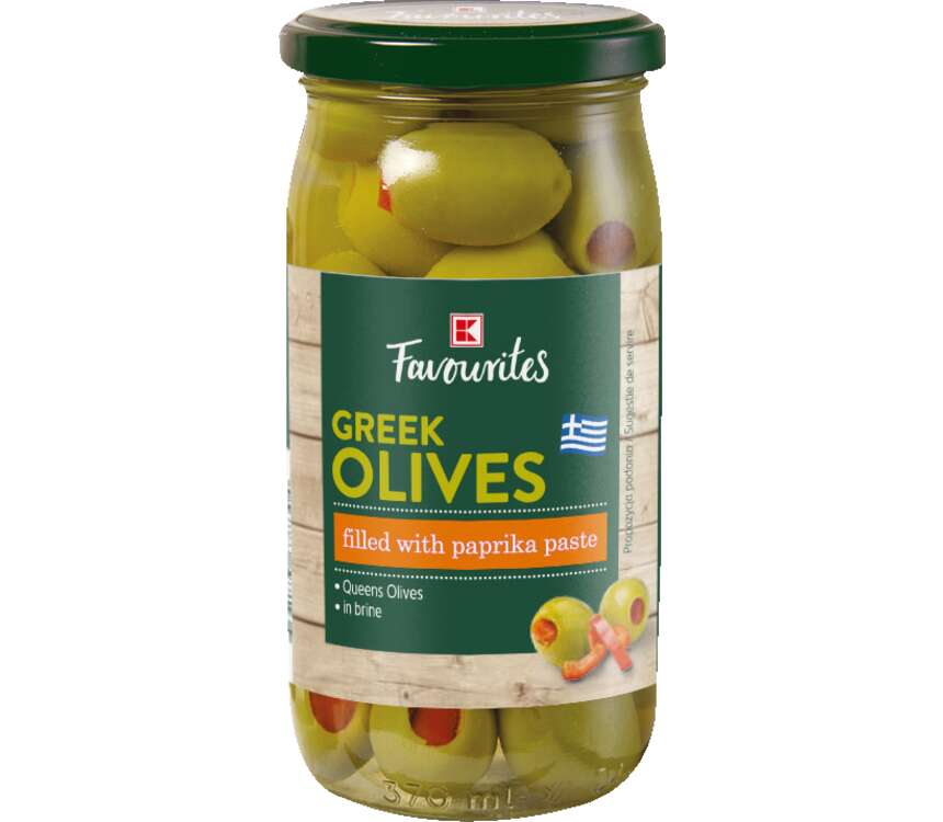 K-Favourites Zielone oliwki z pastą paprykową 370 ml