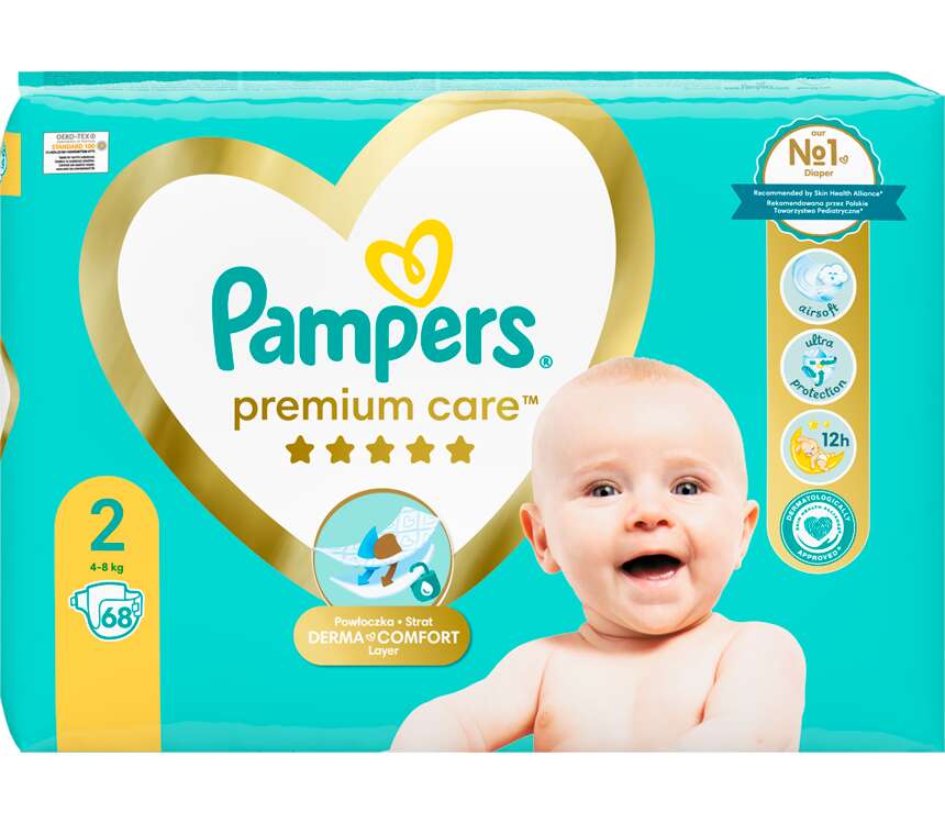 Pampers PremiumCare Pieluszki rozm 2 4-8 kg 68 szt.