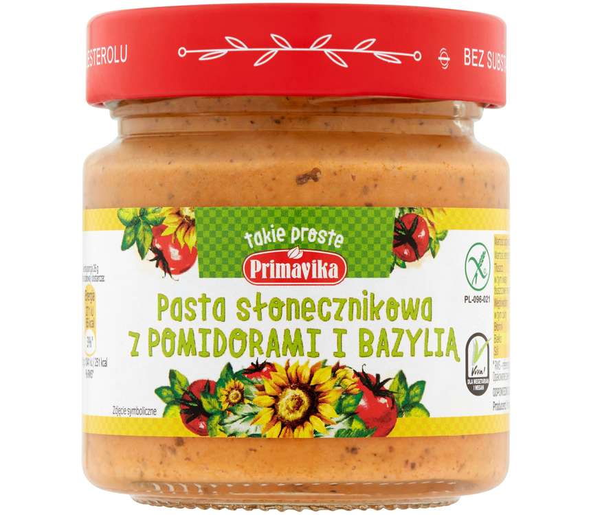 Primavika Pasta słonecznikowa pomidory i bazylia 160 g