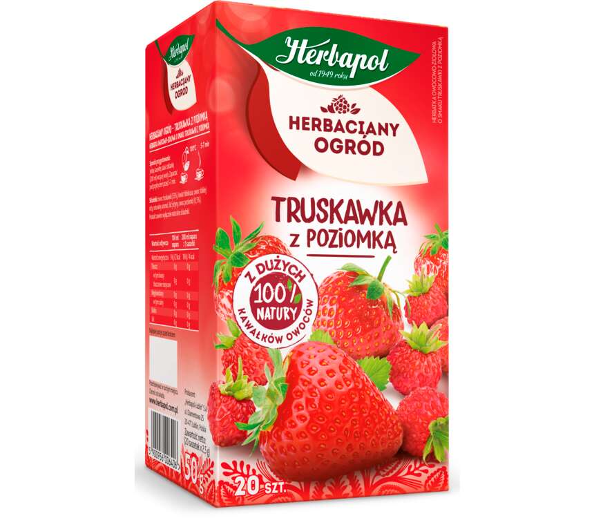 Herbaciany Ogród Herbatka owocowa truskawka z poziomką 50 g kaufland.pl