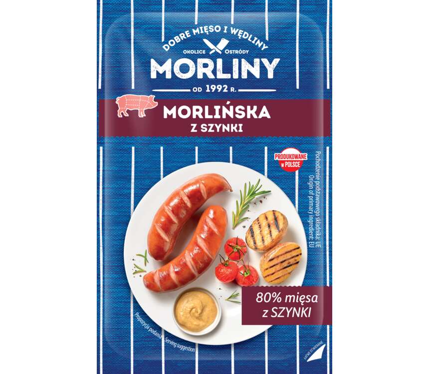 Morliny Kiełbasa Morlińska z szynki 500 g