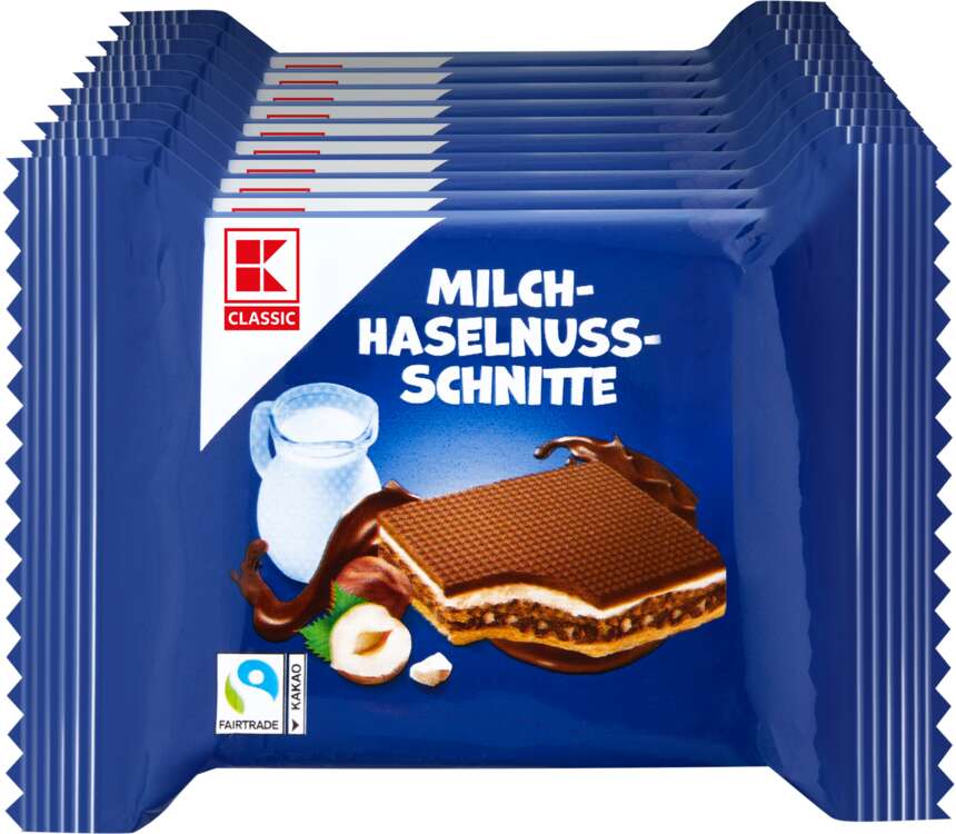 K-Classic Wafel mleczny z kawałkami orzechów 10x25 g