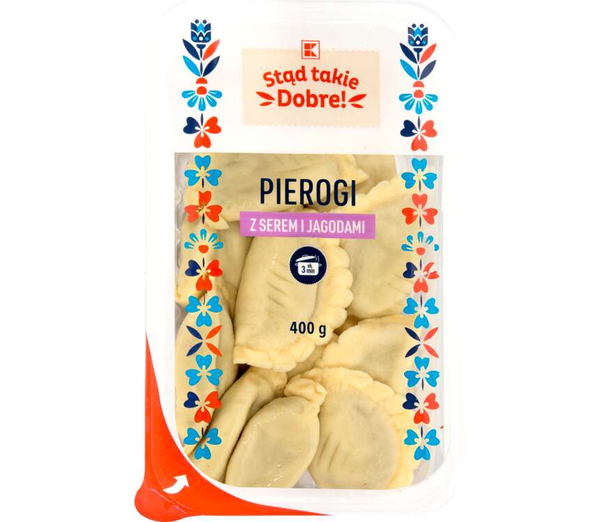 K-Stąd Takie Dobre Pierogi z serem i jagodami 400 g