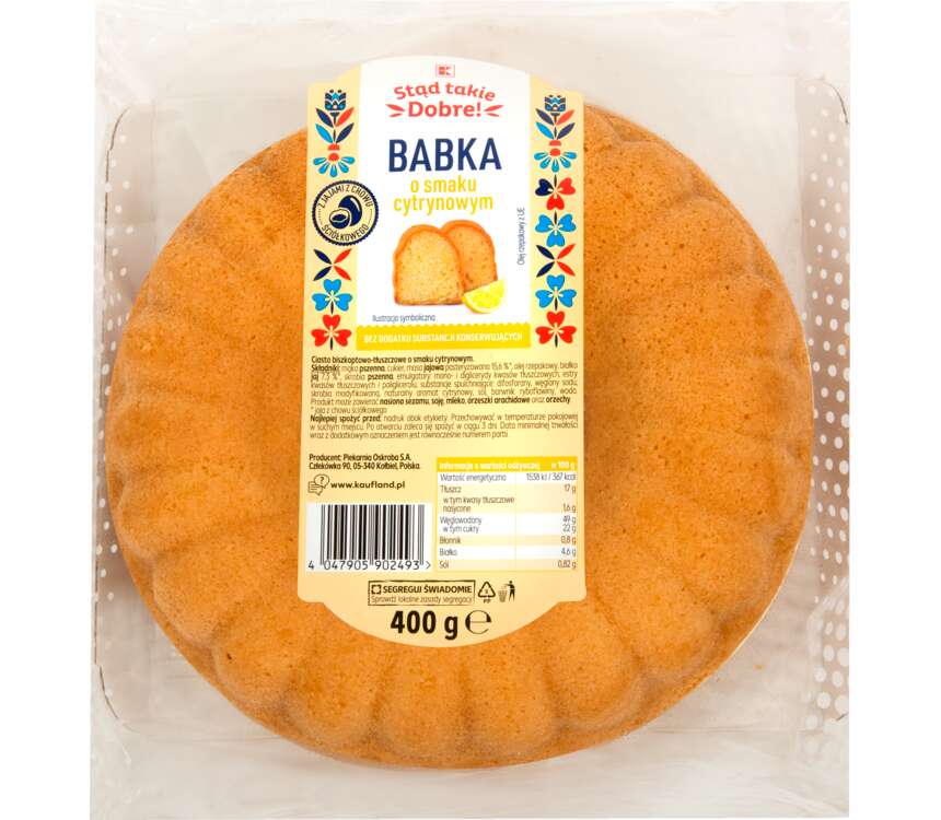 K-Stąd Takie Dobre Babka cytrynowa  400 g